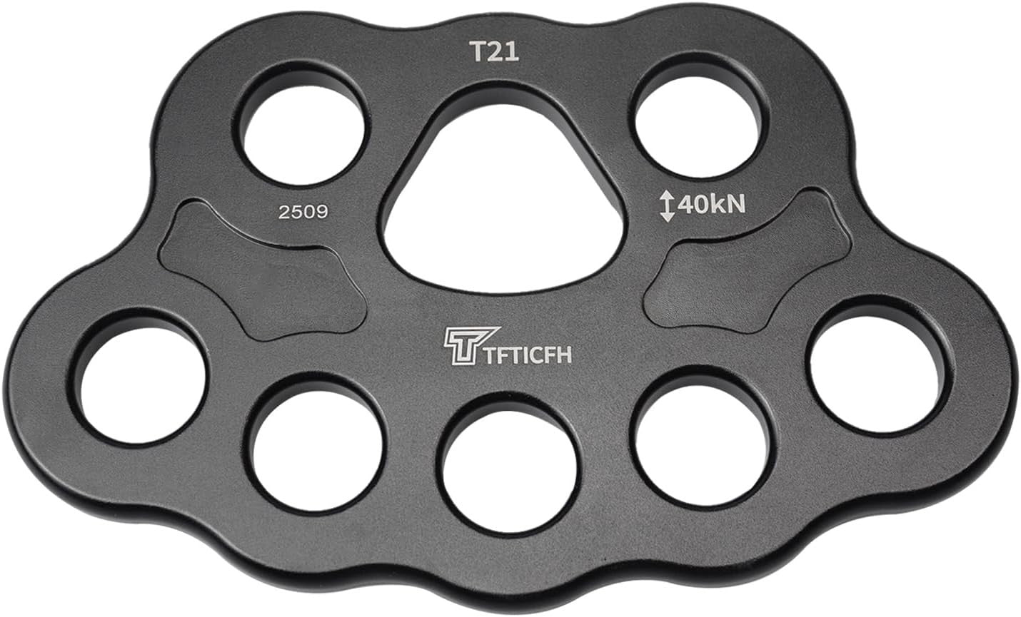 40kN Aluminum Rigging Plate 4-Hole Anchor Multiplier for Climbing Rescue Hammock