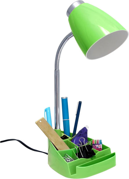 Simple Designs 18.5" Compartmental Desk Lamp - Green