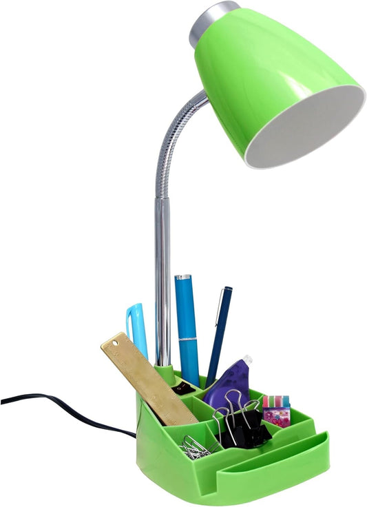 Simple Designs 18.5" Compartmental Desk Lamp - Green