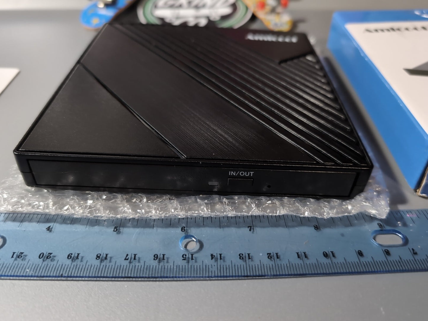 Amicool External DVD Drive USB 3.0 USB-C Portable CD DVD RW Burner Reader Black