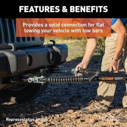 CURT 70114 Custom Tow Bar Base Plate Brackets for Dinghy Towing, Ford Explorer