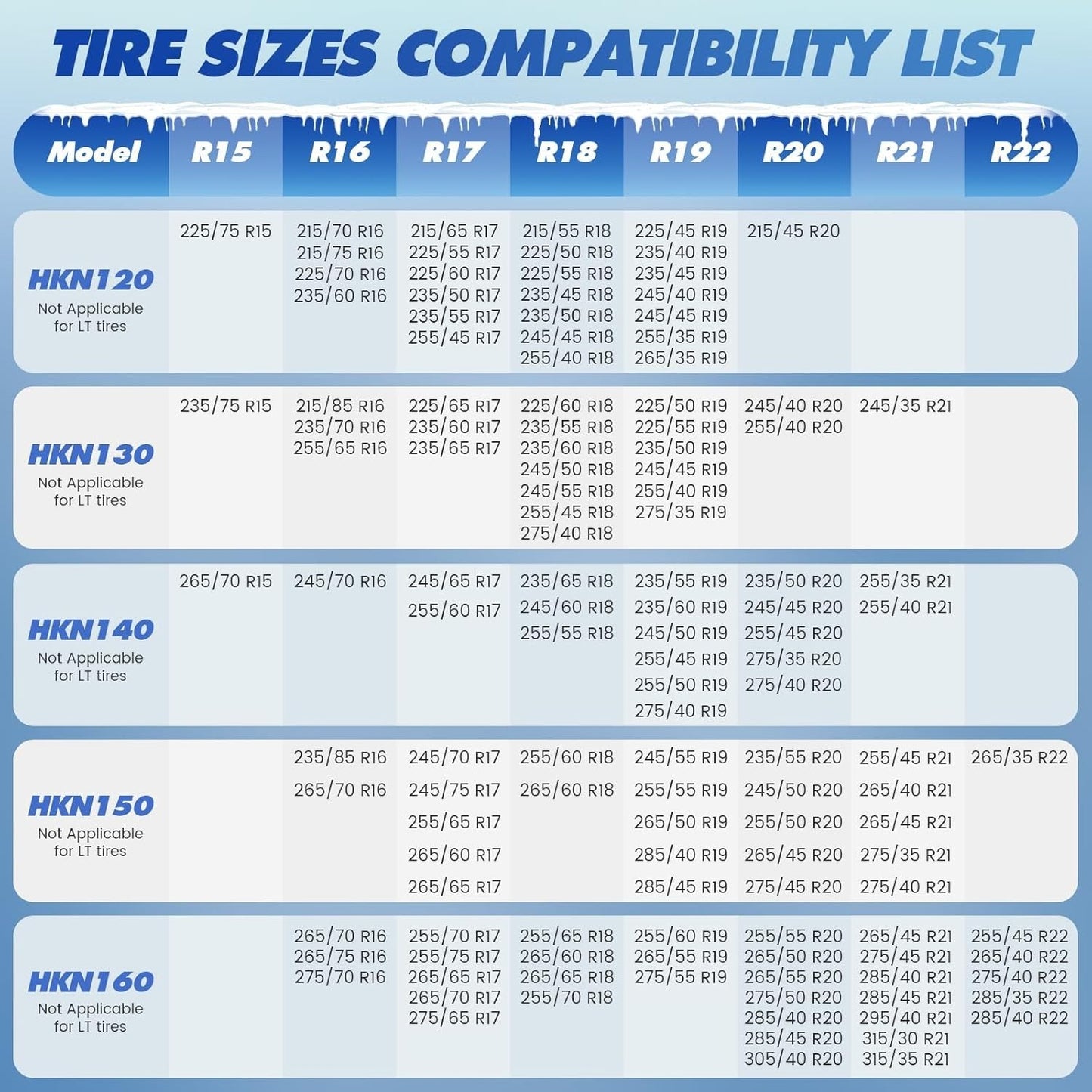 Auto-Trac Snow Tire Chains HKN160 | Auto-Adjusting | SUV & Truck | Set of 2