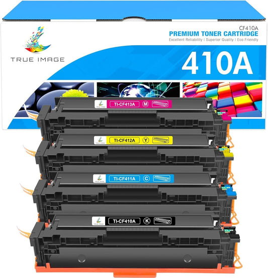 True Image 4 Color Toner Replaces 410A HP Laserjet CF410A CF411A CF412A CF413A