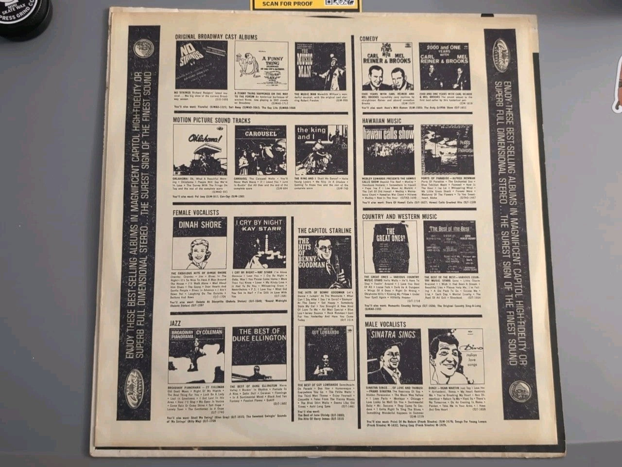 VINYL RECORD LP JACKIE GLEASON LOVER'S PORTFOLIO - VOL. 1 CAPITAL RECORDS SW1979