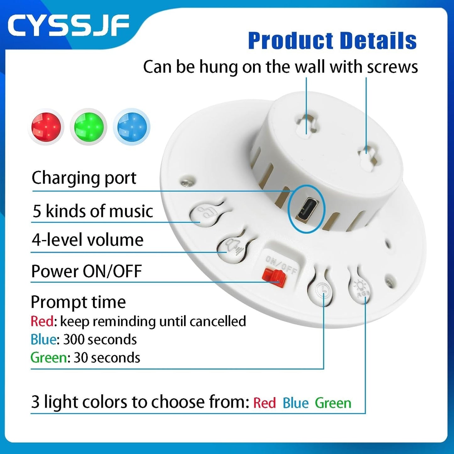 Wireless Emergency Medical Alert Light System for Elderly Disabled Person Toilet