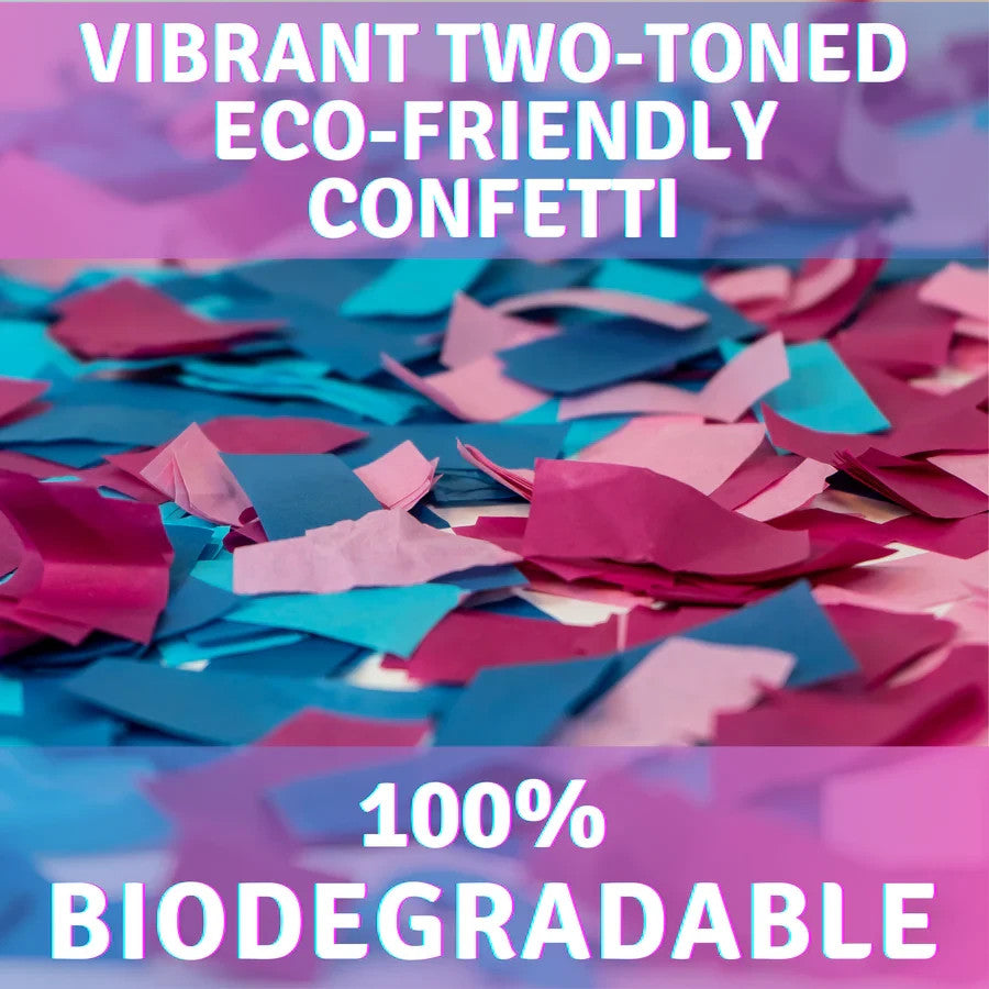 Gender Reveal Confetti Cannons & Extinguishers 2 Pink 2 Blue Set Party Baby