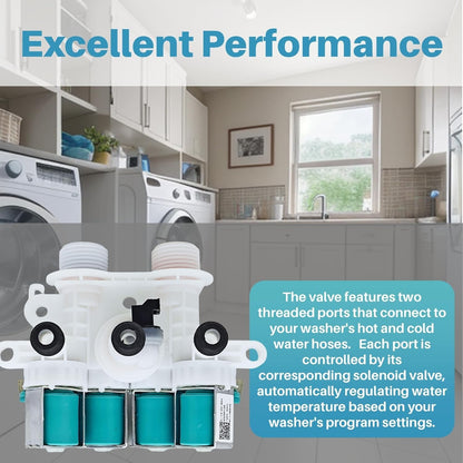 Washer Water Inlet Valve for Whirlpool Maytag Kenmore Bravos XL Replace LF F8