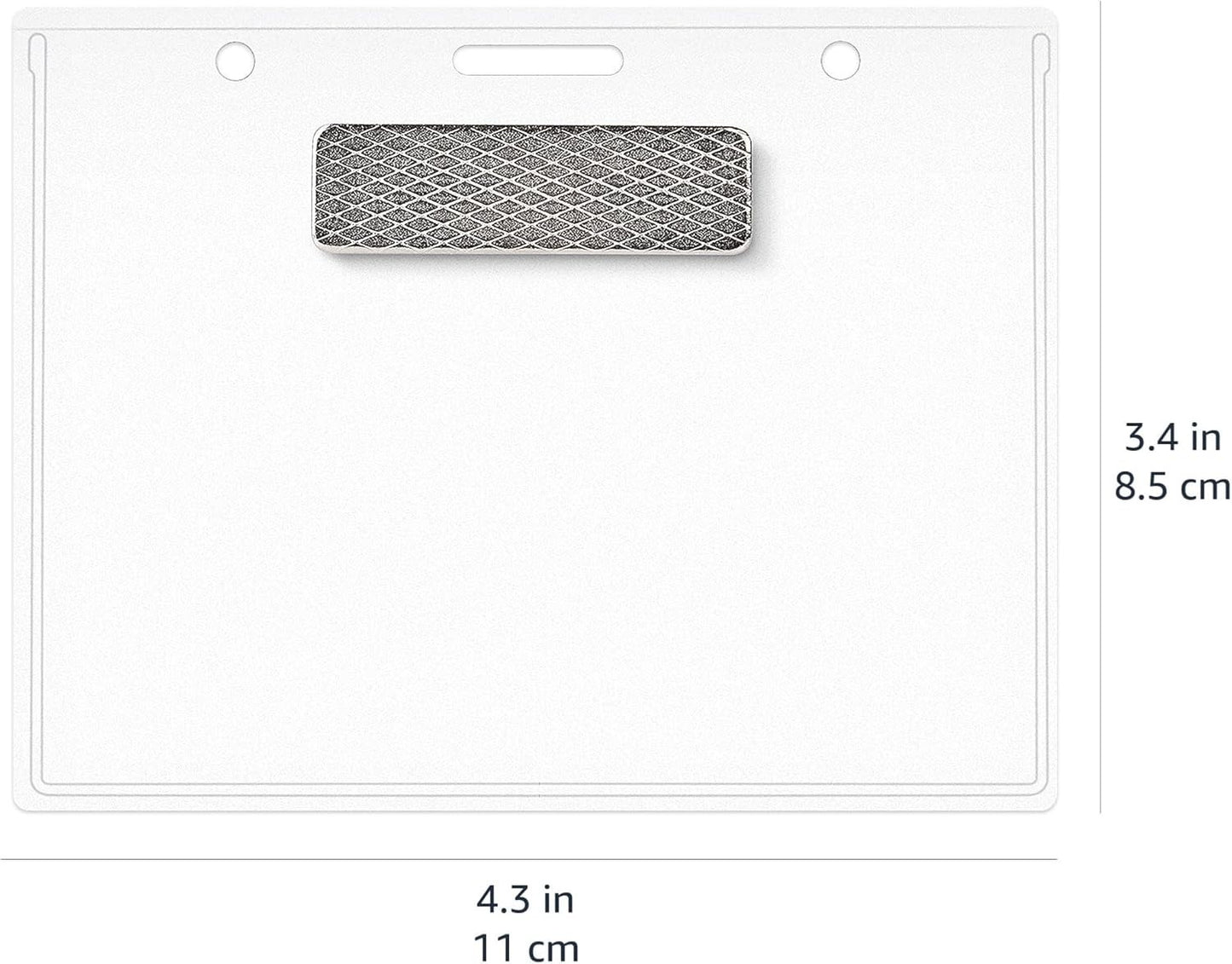 Magnetic Name Badge Holders 3x4" Clear Horizontal Plastic Sleeves (100 Pack)