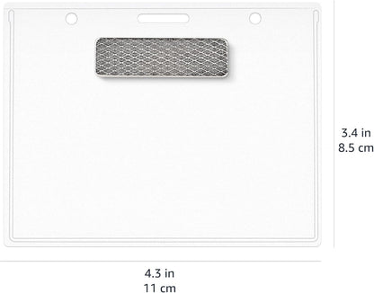 Magnetic Name Badge Holders 3x4" Clear Horizontal Plastic Sleeves (100 Pack)