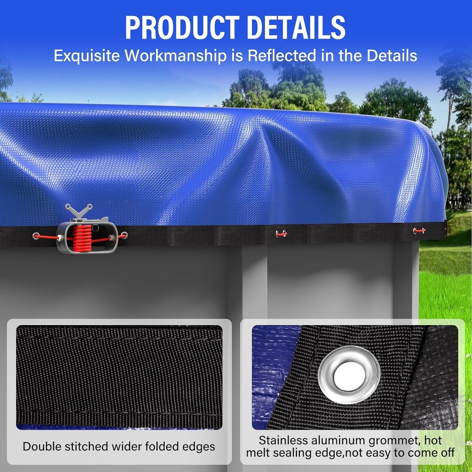 21ft Round Winter Pool Cover 500D Extra Thick Above Ground w Winch Cable