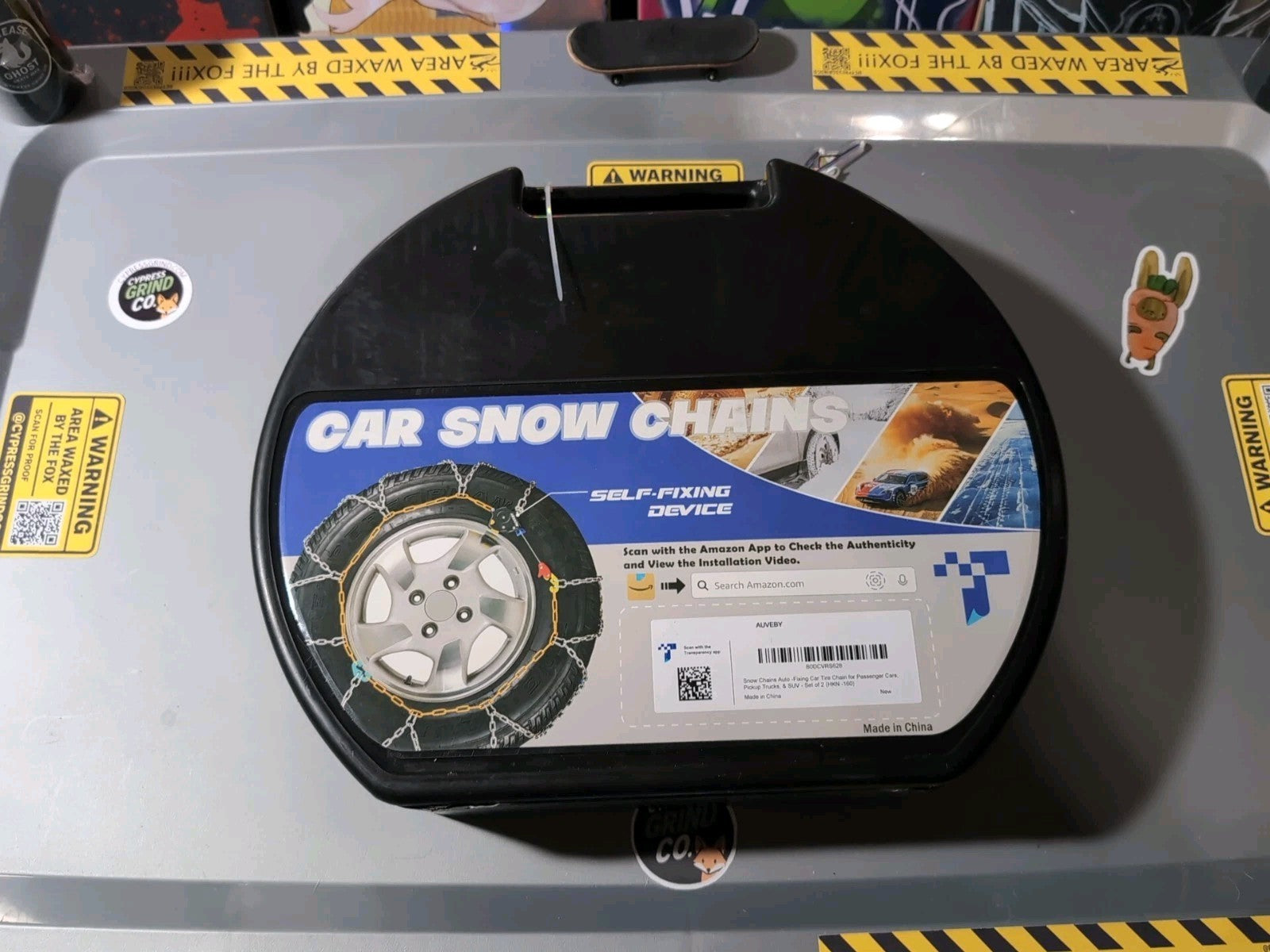 Auto-Fixing Snow Chains HKN-160 1-Min Quick Fit Tire Chains SUV/Truck (Set of 2)