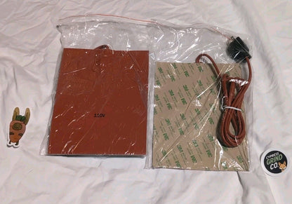 Car Engine Silicone Heating Pad 120v,300w 6x8" for Metal Surface (2 Pcs Orange)