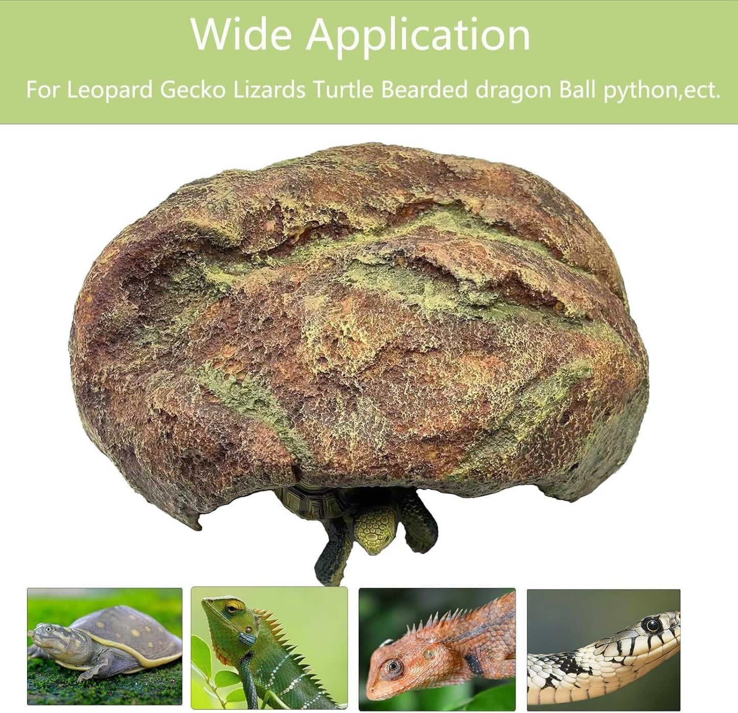 Extra Large Reptile Hide Resin Snake Hides for Ball Pythons Lizard Reddish Brown
