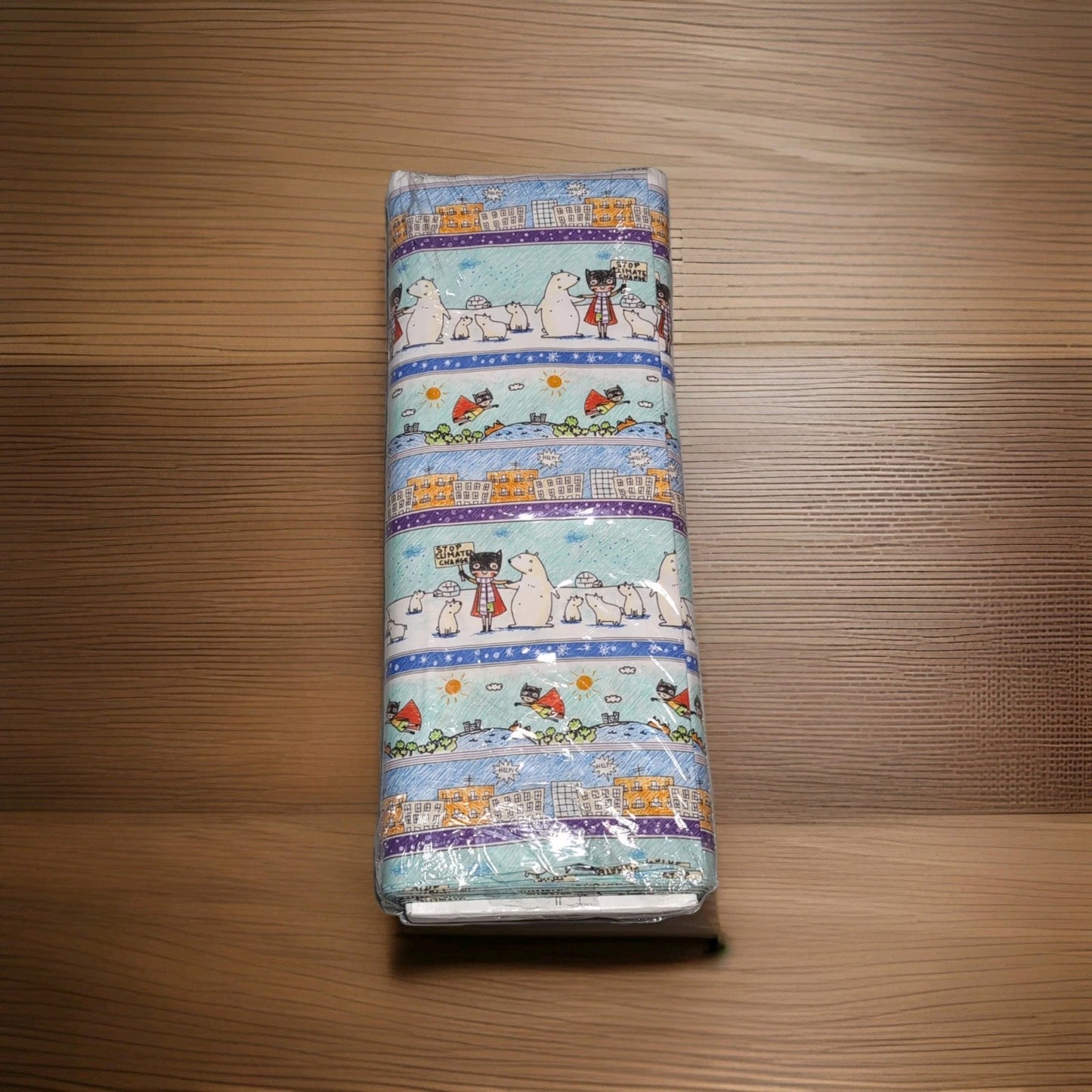 Michael Miller Save Our Planet, Multi - 15 Yard Bolt -Stop Climate Change - New 