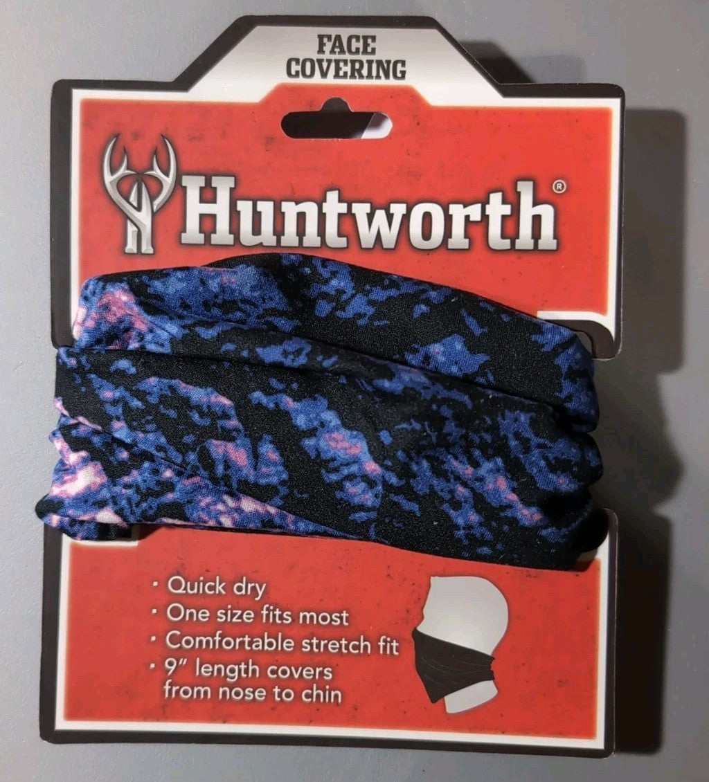 Huntworth Face Covering Gaiter Quick Dry Stretch Camo Phathom Vixen