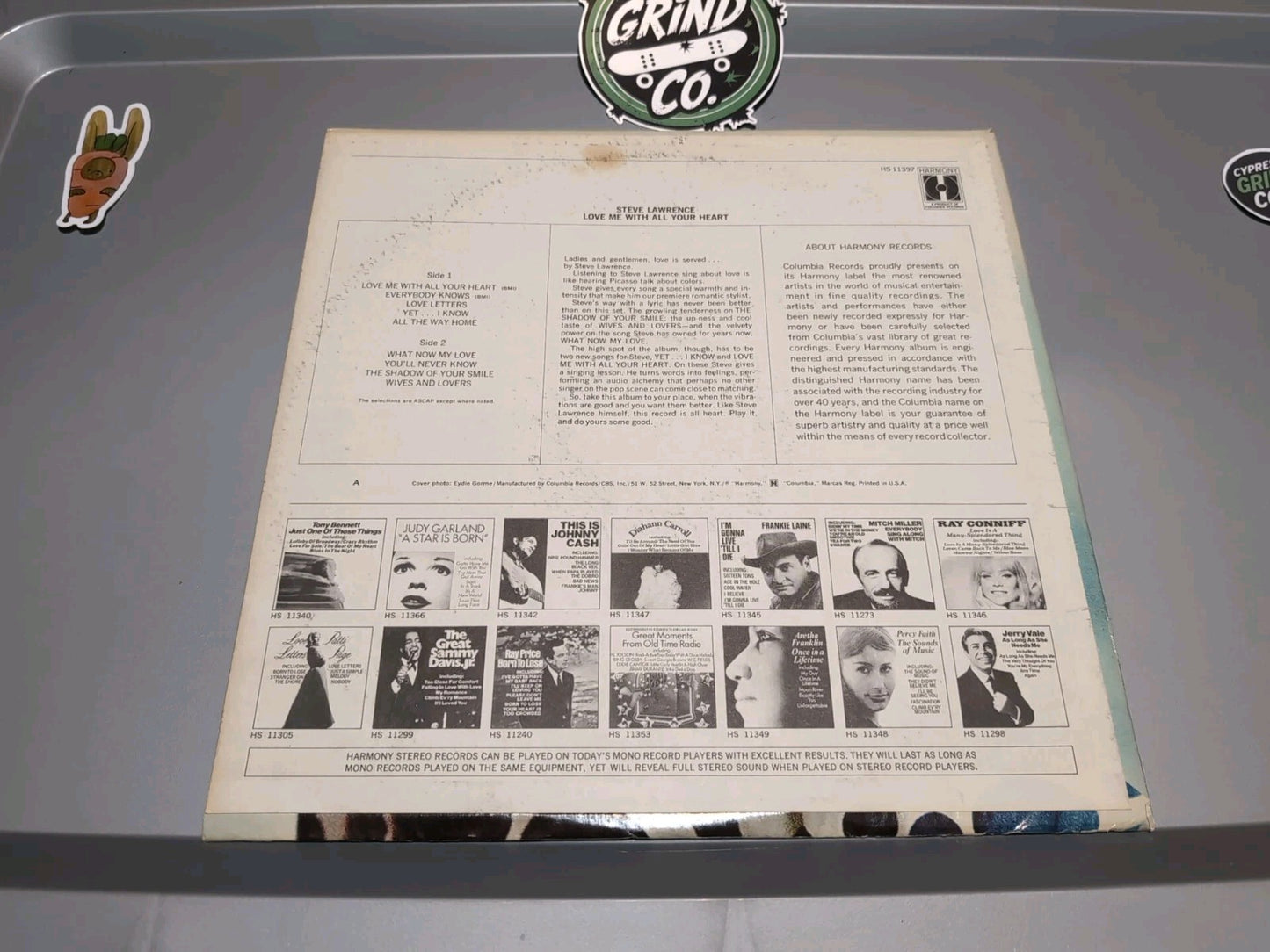 Steve Lawrence: Love Me With All Your Heart LP Canada Harmony HS 11397(Vintage V