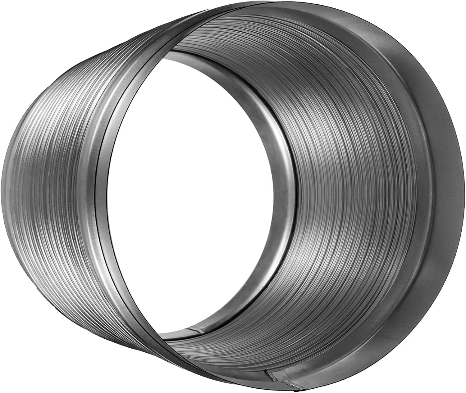 8" Flexible Aluminum Duct Connector Dryer Vent Hose w/ Steel Ends (0.82–1.64ft)