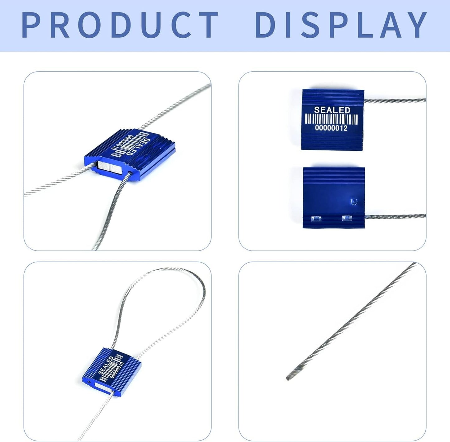 98 Blue High Security Cable Seals With Barcode - ISO 17712