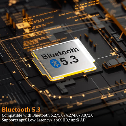 1Mii B06T6 Bluetooth 5.3 TV Transmitter – Dual Headphone Adapter, 100ft Range