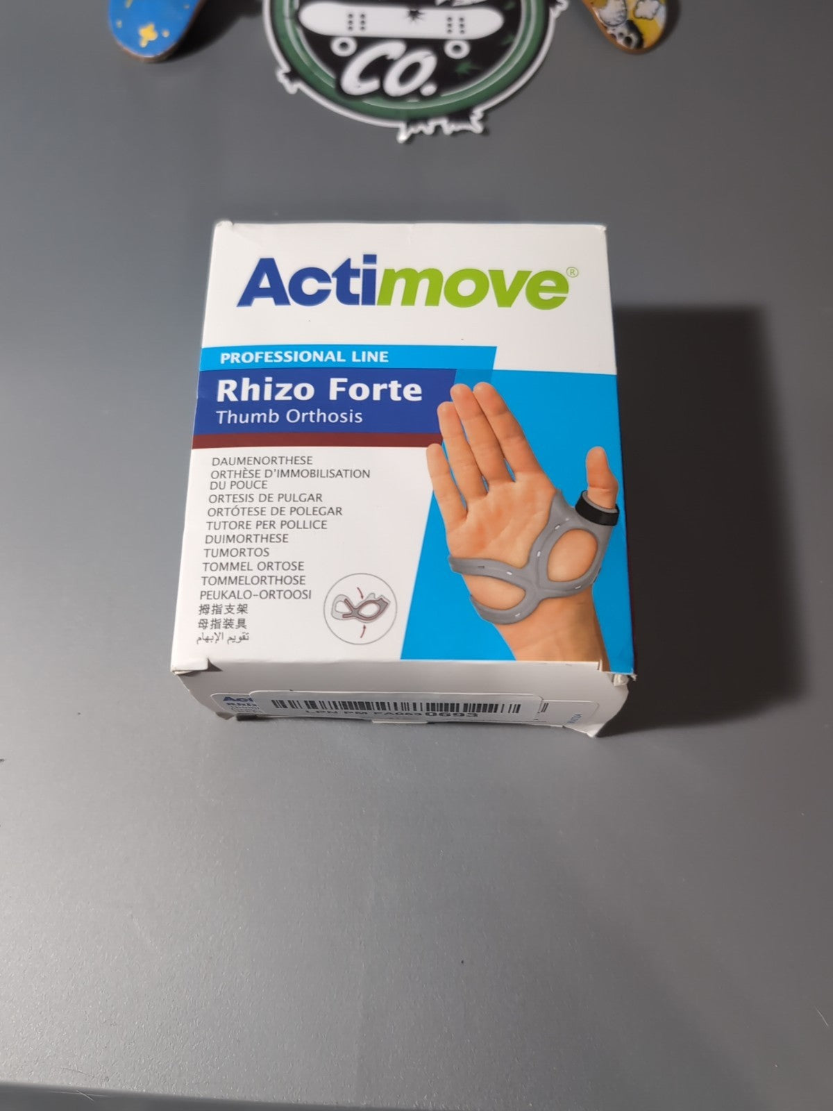 Actimove Rhizo Forte Thumb Orthosis Small Right Hand Black Brace Arthritis Suppo