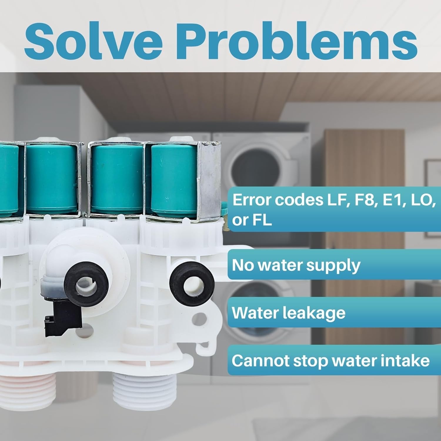 Washer Water Inlet Valve for Whirlpool Maytag Kenmore Bravos XL Replace LF F8