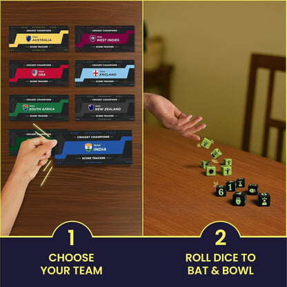 Cricket Champions Board Game – Light Strategy Dice Game 2–5 Players | Brand New