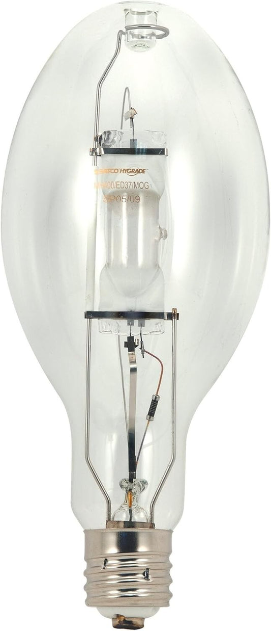 Satco Hygrade 400W ED28 Clear Metal Halide Lamp Light Clear 4K 4200K E39 S5843