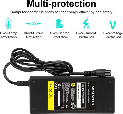 4 Prong Scooter Charger for Segway Ninebot S/S-MAX/Mini lite/Mini PRO, 63V 1.1A