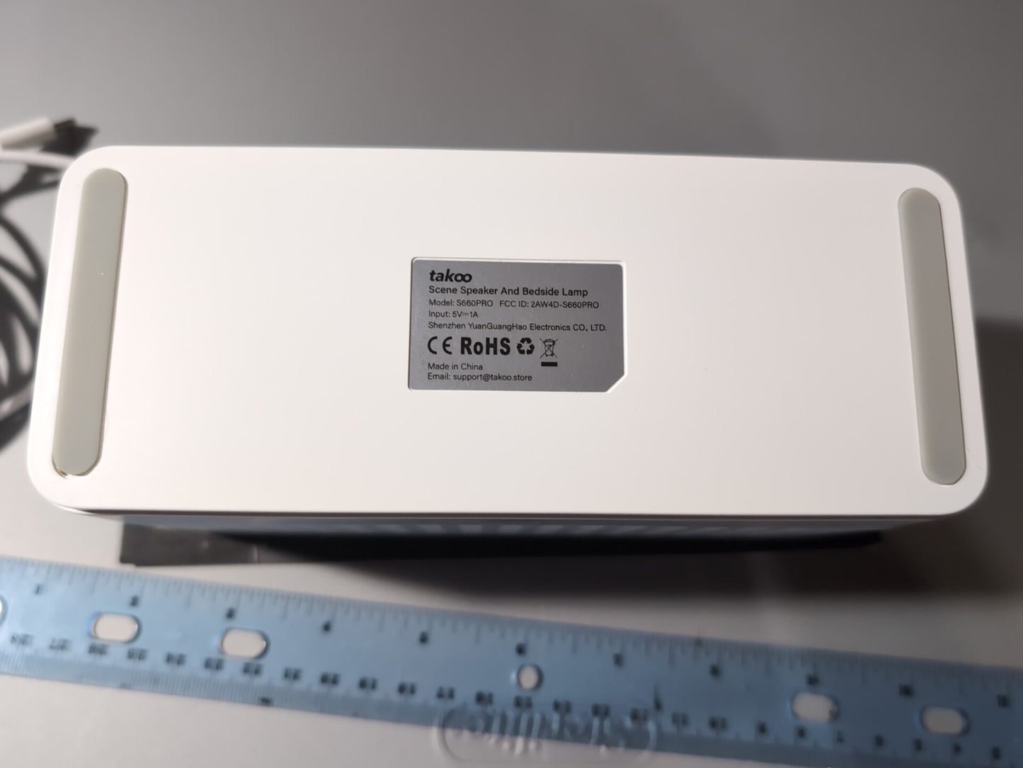 TAKOO 3-in-1 Sleep Sound Machine Bluetooth Speaker Night Light 12 Colors White