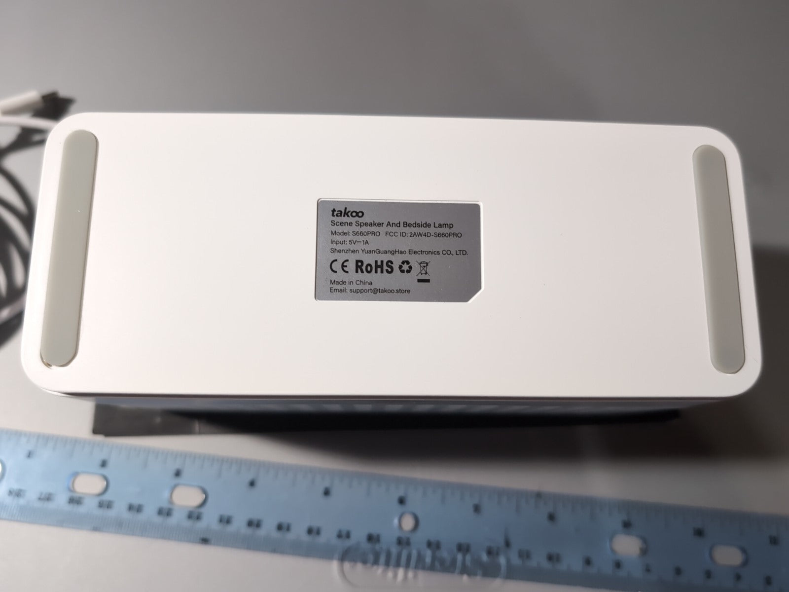 TAKOO 3-in-1 Sleep Sound Machine Bluetooth Speaker Night Light 12 Colors White