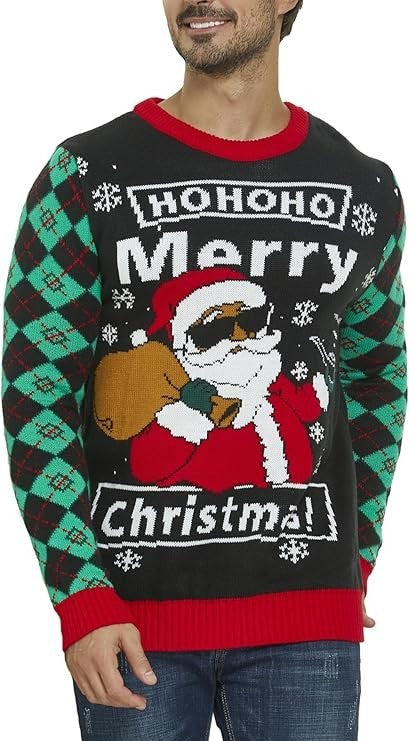 Men’s Ugly Christmas Sweater Holiday Pullover Knit – Size Small