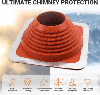 #7 High Temp Silicone Roof Pipe Flashing Boot 6–11in OD Metal Roof Vent Cover Sq