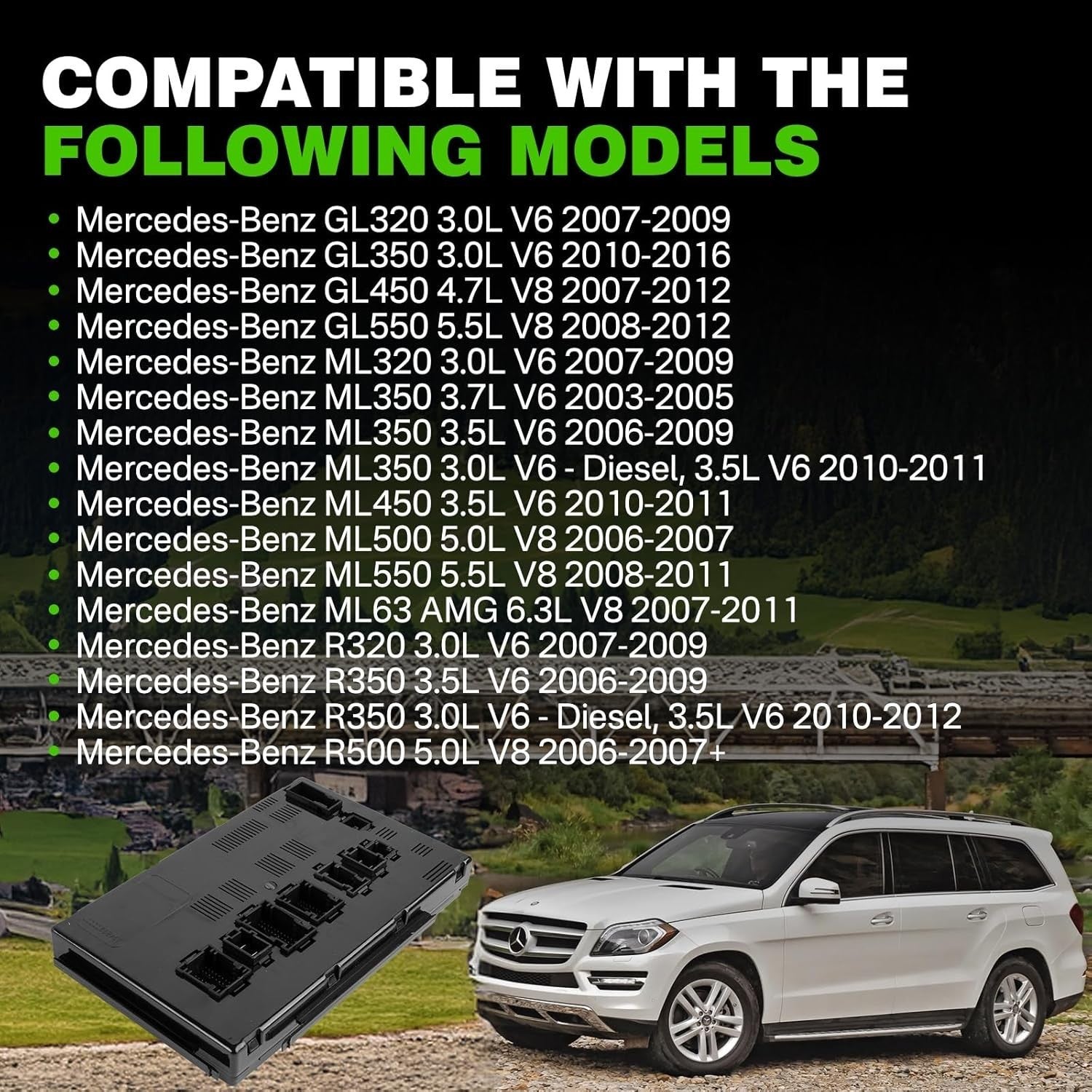 Mercedes Rear SAM Module 1649005401 1649005101 ML GL R-Class W164 Untested