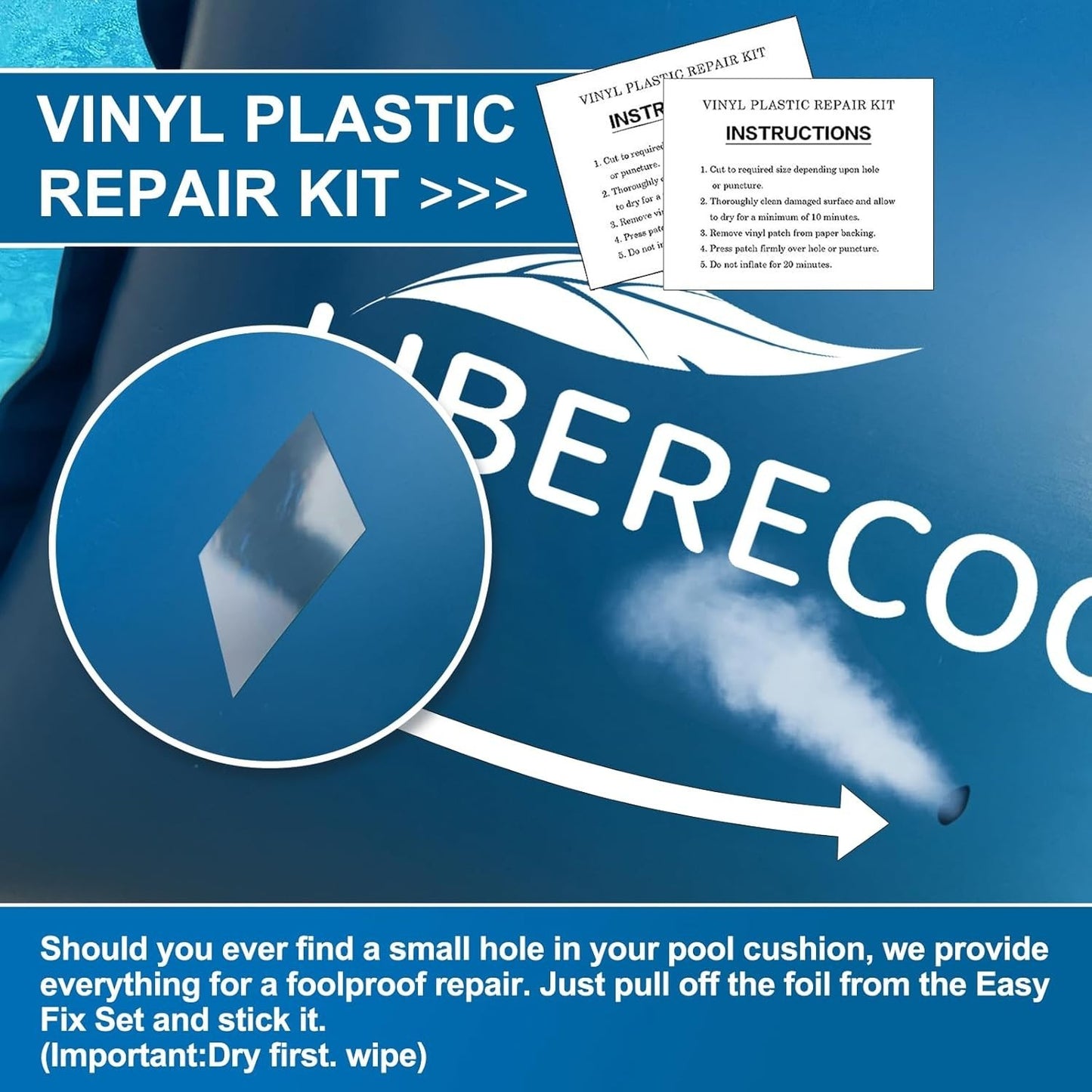 LIBERECOO 8'x8' Pool Pillows for Above-Ground Swimming Pools,0.4mm Extra Durable