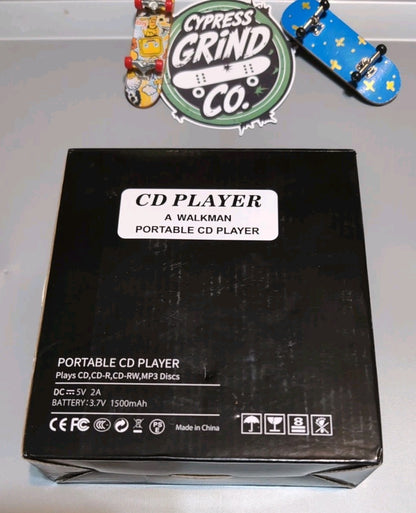 M-Amazup Portable CD Player Rechargeable Dual Speakers Anti-Skip LCD Black