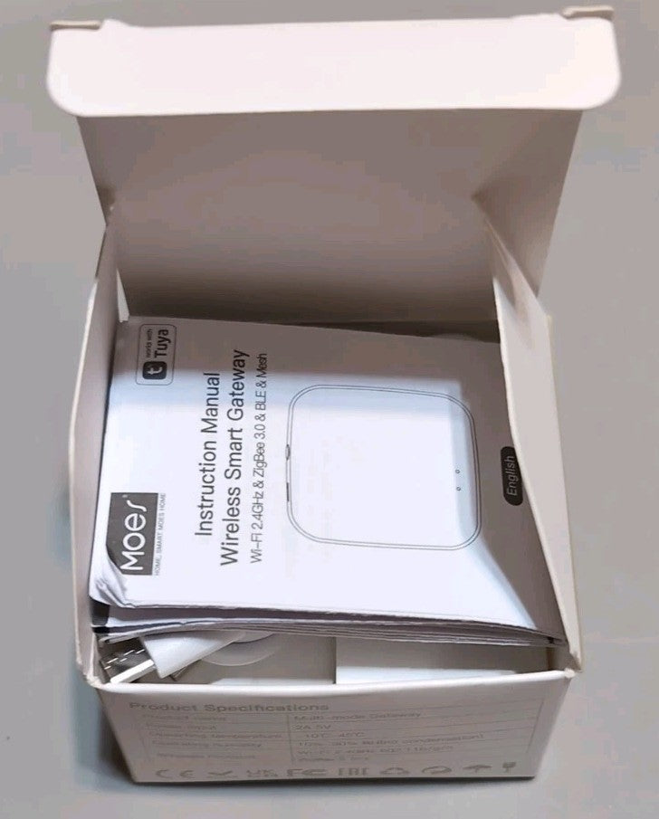 MOES Tuya Smart Multi-Mode Wireless Hub ZigBee Bluetooth Mesh Gateway App Remote