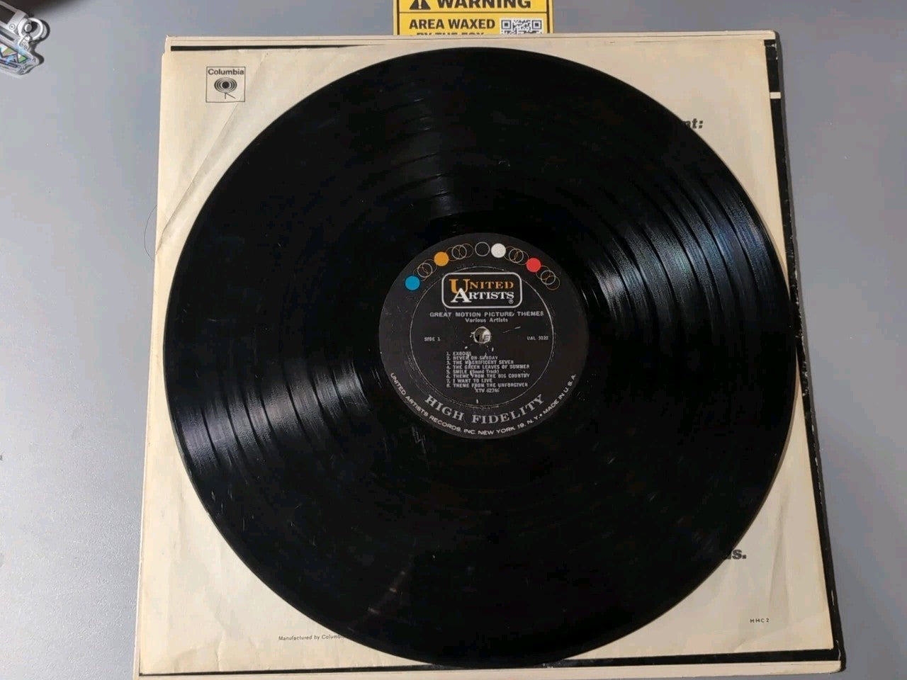 Vintage LP United Artists "Great Motion Picture Themes" UAL 3122 Good Condition