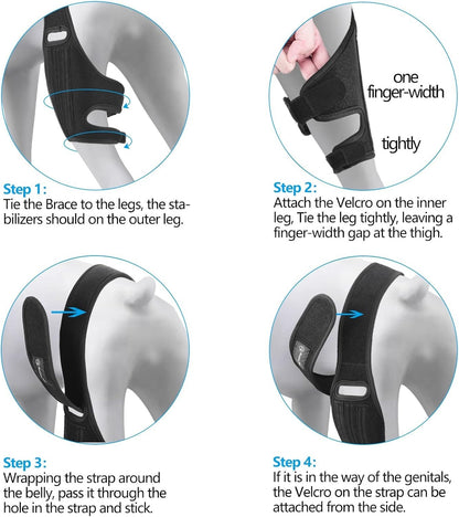 Knee Brace for Dogs ACL w/ Side Stabilizers,Knee  Dislocation, Arthritis (Small)