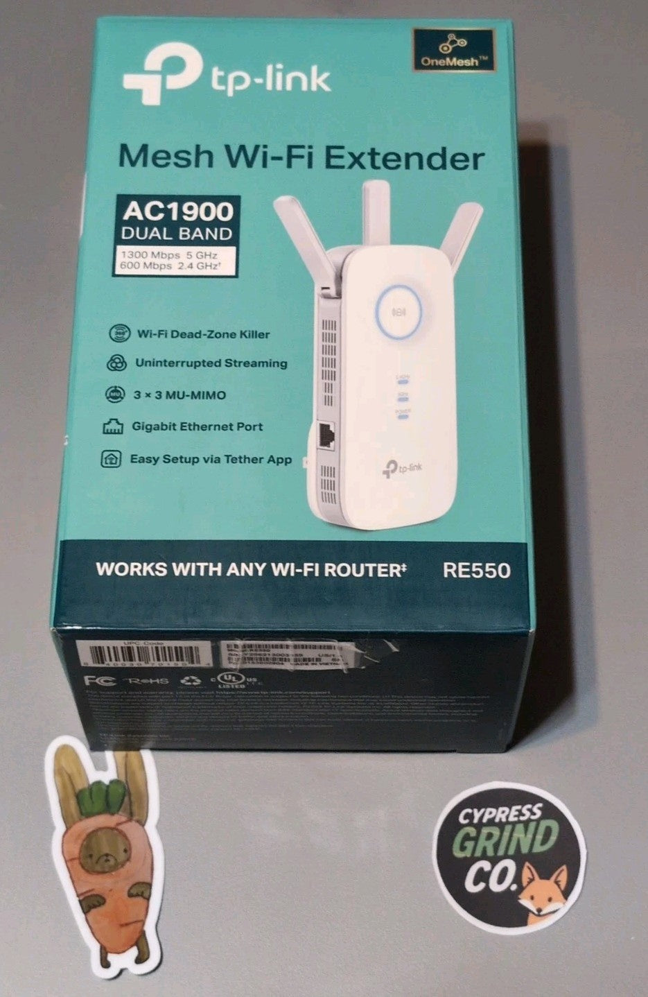 TP-Link RE550 AC1900 WiFi Range Extender – Dual Band Booster w/ Gigabit Port