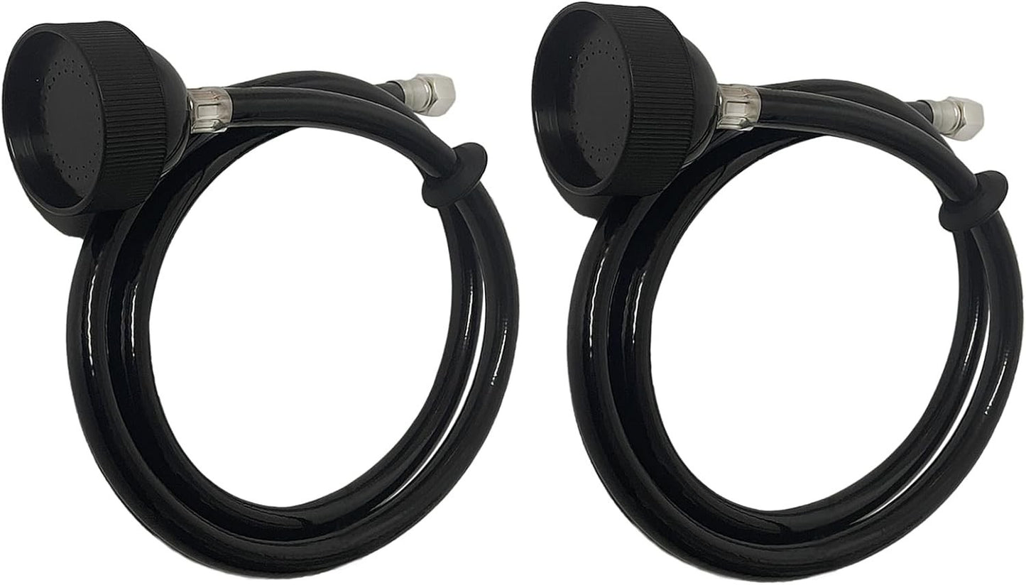 2 Pack Salon Shampoo Bowl Faucet Sprayer Head Rubber 47” Hose Connector 1/4”
