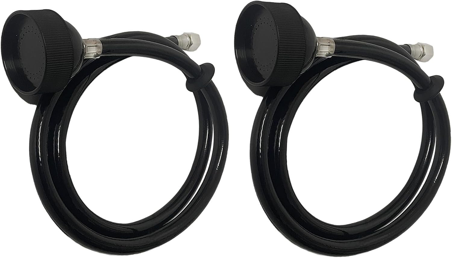 2 Pack Salon Shampoo Bowl Faucet Sprayer Head Rubber 47” Hose Connector 1/4”