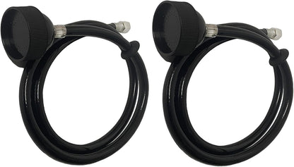 2 Pack Salon Shampoo Bowl Faucet Sprayer Head Rubber 47” Hose Connector 1/4”