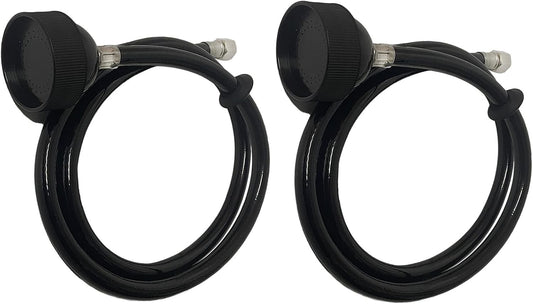 2 Pack Salon Shampoo Bowl Faucet Sprayer Head Rubber 47” Hose Connector 1/4”