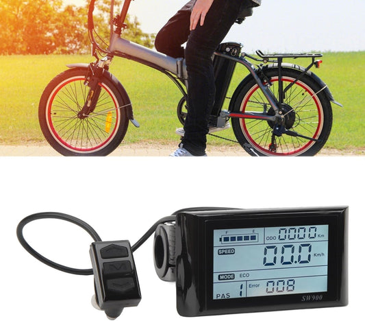 Electric Bike LCD Display Panel 5-Pin 24V/36V/48V Compatible JN Controller Light