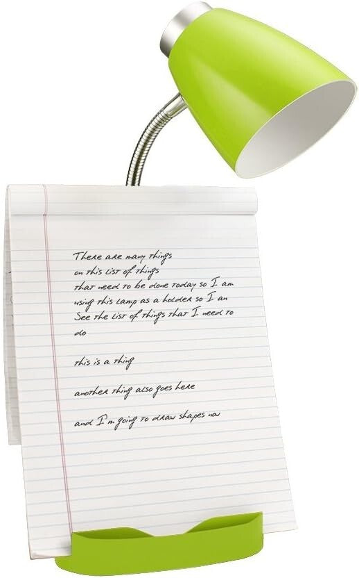 Simple Designs 18.5" Compartmental Desk Lamp - Green