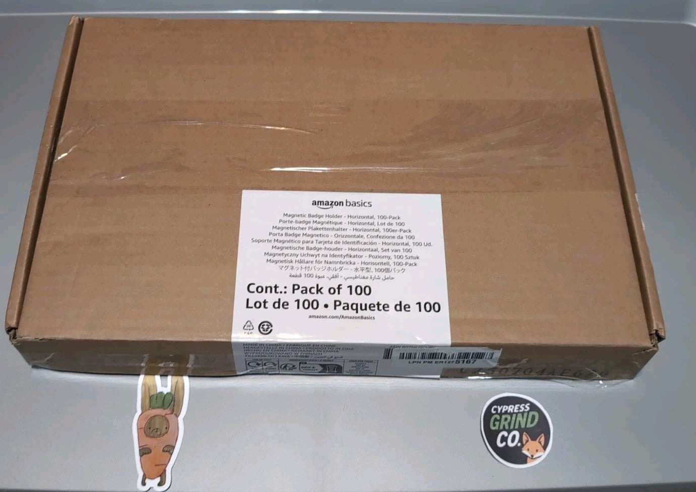 Magnetic Name Badge Holders 3x4" Clear Horizontal Plastic Sleeves (100 Pack)