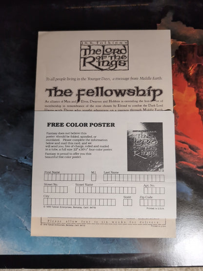 1978 Lord Of The Rings Motion Picture Soundtrack Two Record Vinyl Set LOR-1