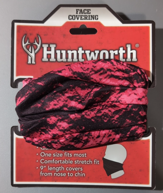 Huntworth Face Covering Gaiter Quick Dry Stretch Camo Phathom Glam