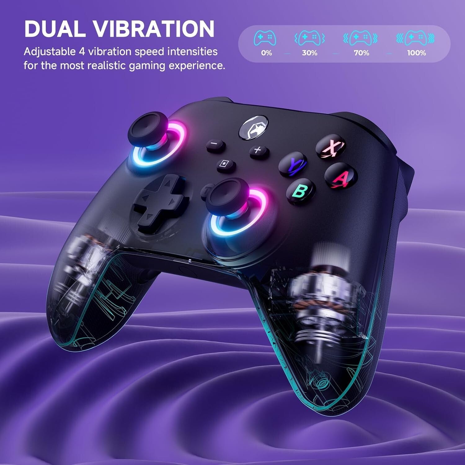  Wireless Switch Controller for Switch/PC/iOS/Android,1000mAh Switch Pro Black