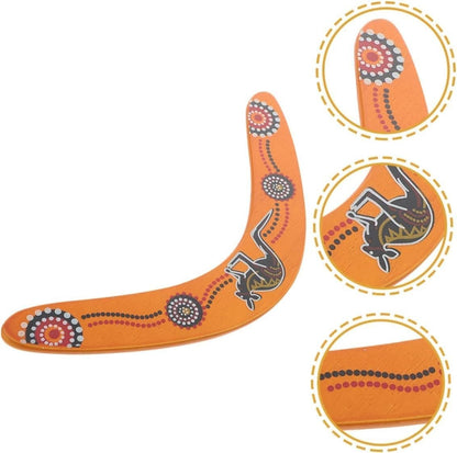 Returning Boomerang for Kids 2 Pack, Australia Style Wooden Handmade Boomerang